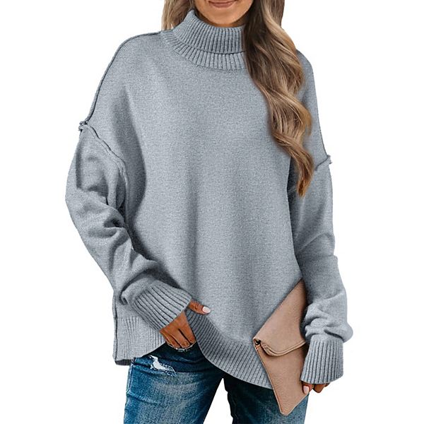 Женский свитер с воротником стойкой, длинным рукавом, свободный оверсайз Inspire Chic, Grey
Женский свитер с воротником стойкой, длинным рукавом, свободный оверсайз Inspire Chic, Grey