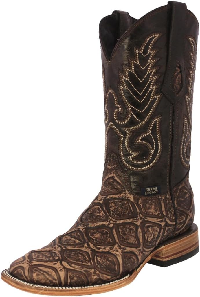 Мужские коричневые ковбойские сапоги Texas Legacy с принтом рыбы пиратуку из кожи с квадратным носком
Мужские коричневые ковбойские сапоги Texas Legacy с принтом рыбы пиратуку из кожи с квадратным носком