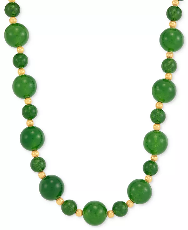 Ожерелье из бусин оникса (6 мм и 10 мм) из 14-каратного золота на стерлинговом серебре, 17 дюймов Macy'S, jade
Ожерелье из бусин оникса (6 мм и 10 мм) из 14-каратного золота на стерлинговом серебре, 17 дюймов Macy'S, jade