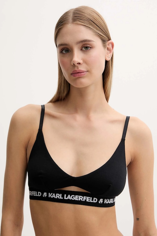Бюстгальтер с логотипом и глазком Karl Lagerfeld, черный
Бюстгальтер с логотипом и глазком Karl Lagerfeld, черный
