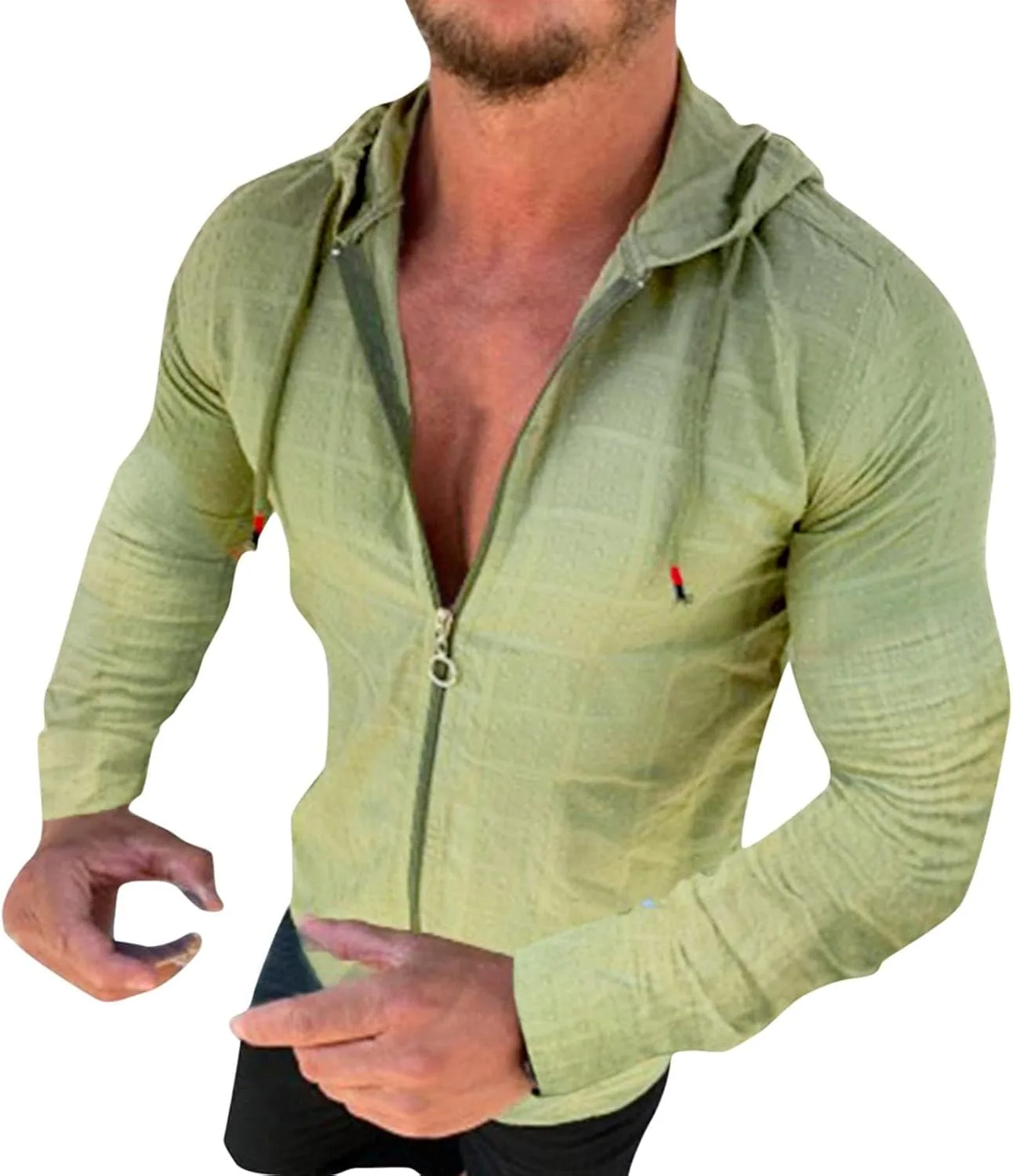 Мужская легкая летняя толстовка с капюшоном на молнии
Мужская легкая летняя толстовка с капюшоном на молнии