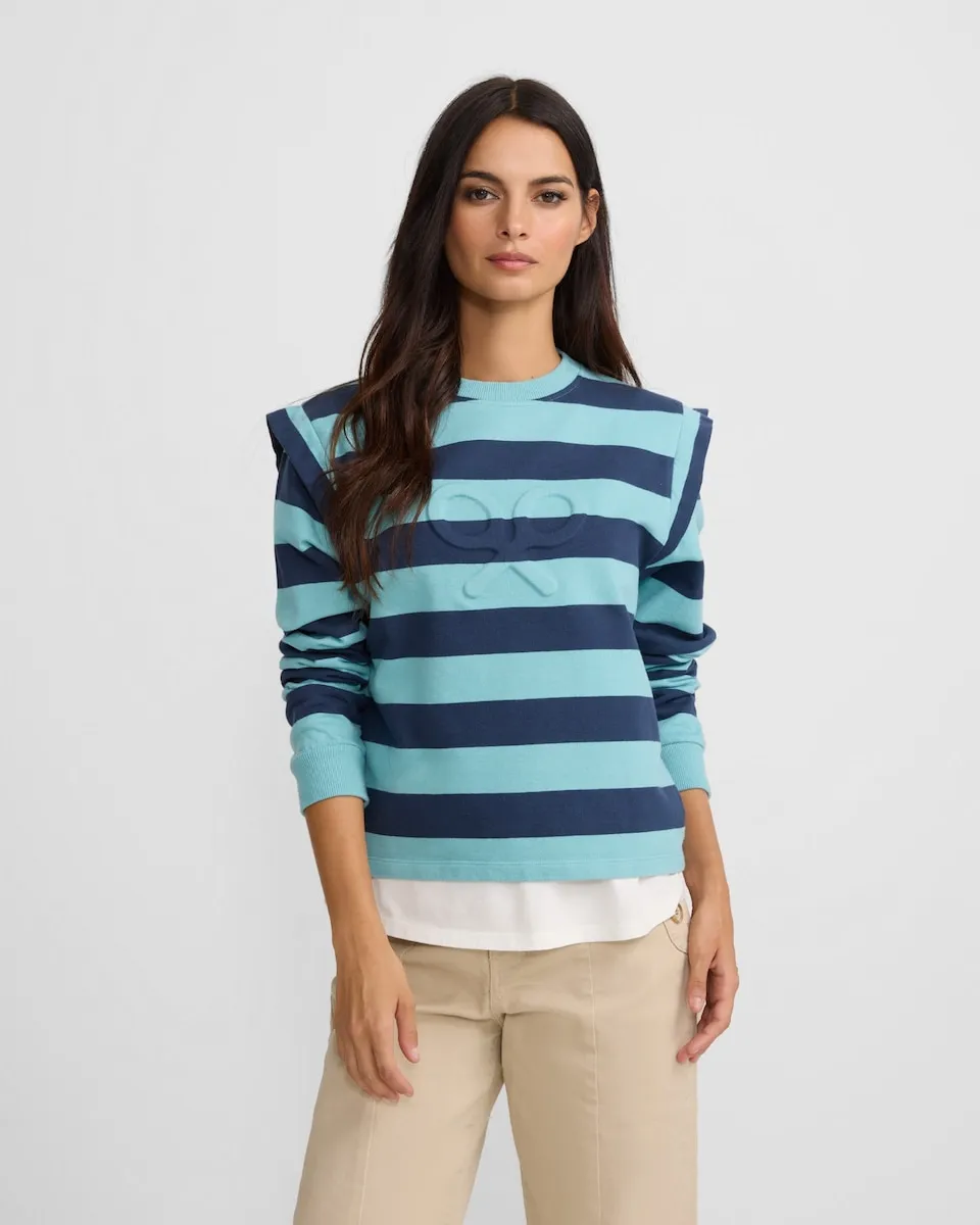 Женская толстовка с наплечниками и полосками Silbon, светло-голубой
Женская толстовка с наплечниками и полосками Silbon, светло-голубой