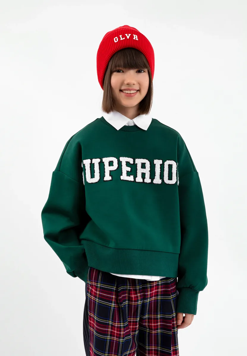 Толстовка Gulliver с эффектной надписью, зеленый
Толстовка Gulliver с эффектной надписью, зеленый