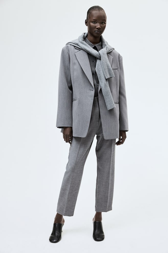 Брюки-Сигареты длиной до щиколотки H&M, серый
Брюки-Сигареты длиной до щиколотки H&M, серый