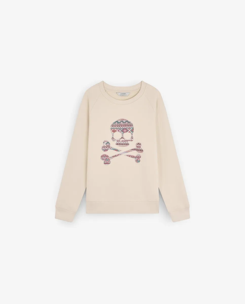 Детская хлопковая толстовка с черепом Scalpers, белый
Детская хлопковая толстовка с черепом Scalpers, белый