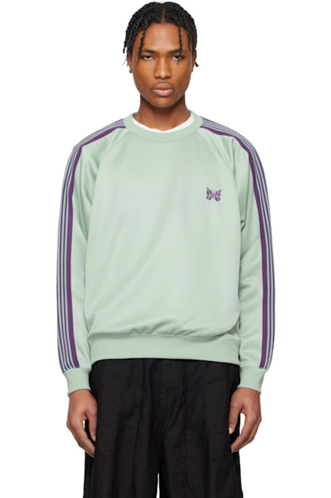 Зеленая толстовка с круглым вырезом NEEDLES
Зеленая толстовка с круглым вырезом NEEDLES