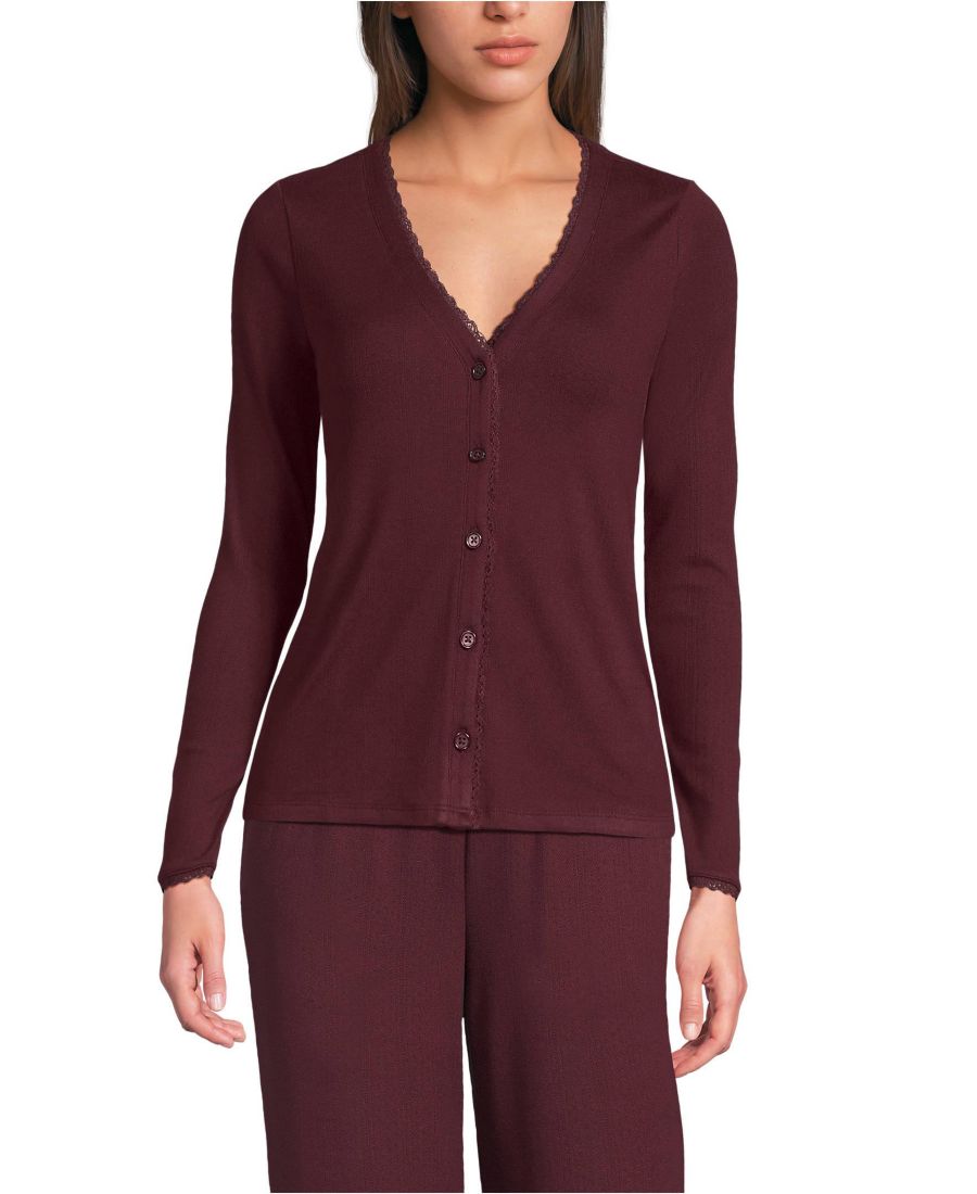 Женский ажурный кардиган для сна с длинными рукавами Lands' End, Lush burgundy
Женский ажурный кардиган для сна с длинными рукавами Lands' End, Lush burgundy