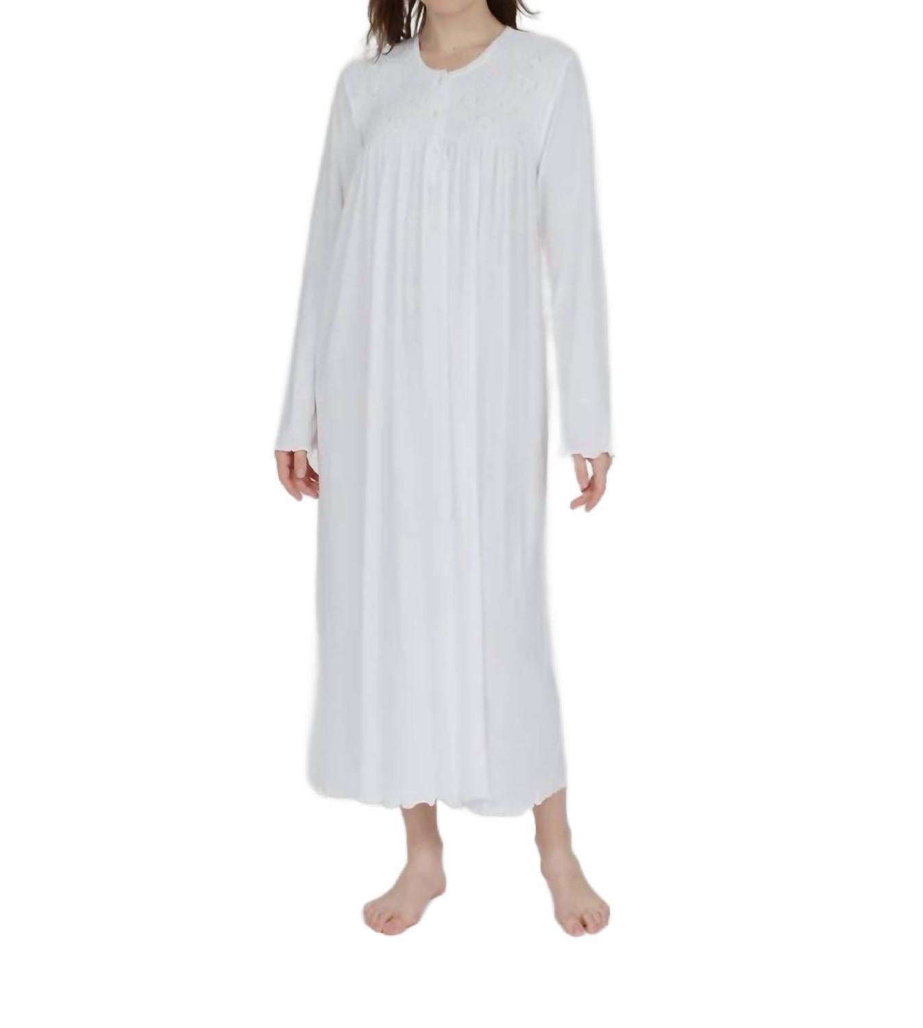 Длинная ночная сорочка со сборками в белом цвете COTN COLLECTION
Длинная ночная сорочка со сборками в белом цвете COTN COLLECTION