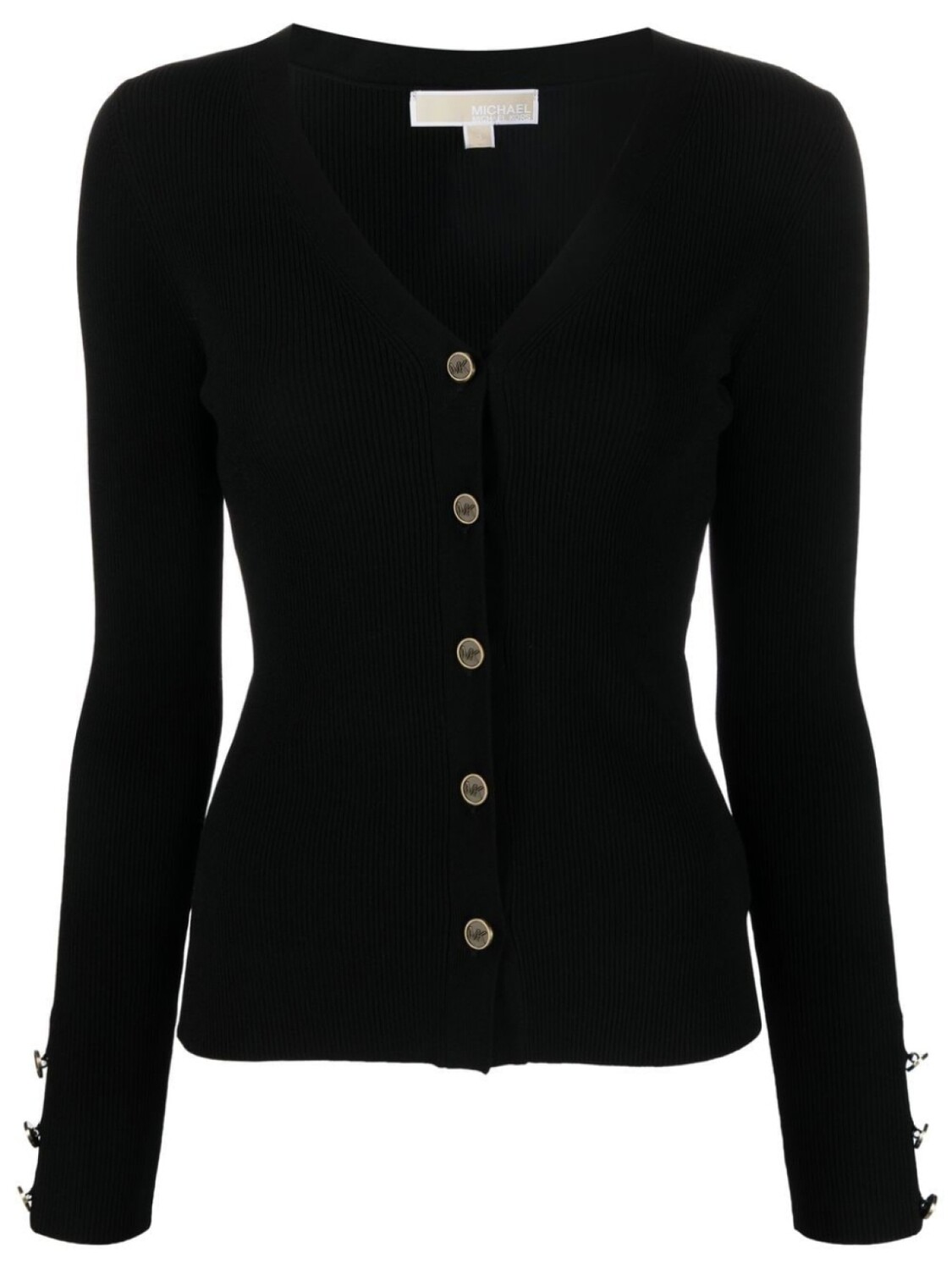 Michael Kors кардиган с тисненым логотипом, черный 
Michael Kors кардиган с тисненым логотипом, черный