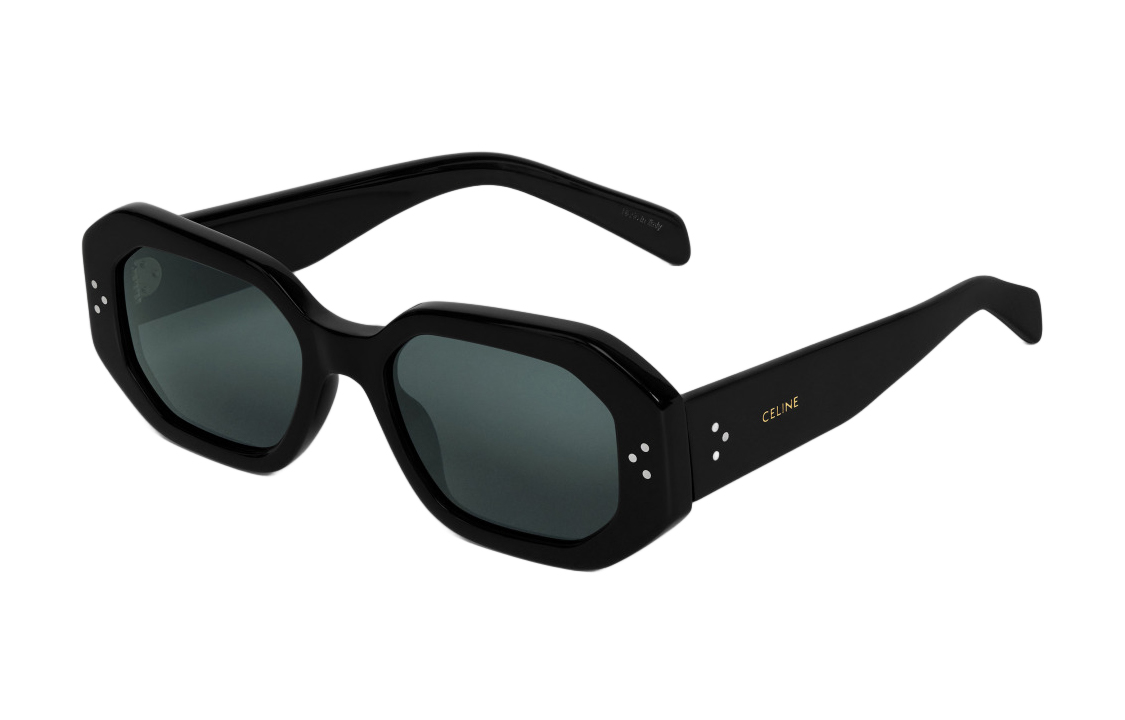 CELINE Солнцезащитные очки с геометрической оправой, Black 
CELINE Солнцезащитные очки с геометрической оправой, Black