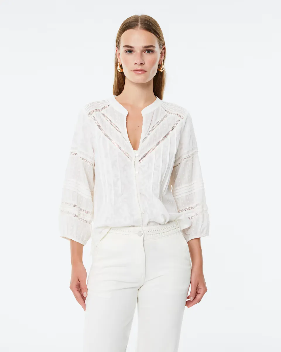 Женская рубашка из 100% хлопка с воротником Мао Paz Torras, белый
Женская рубашка из 100% хлопка с воротником Мао Paz Torras, белый