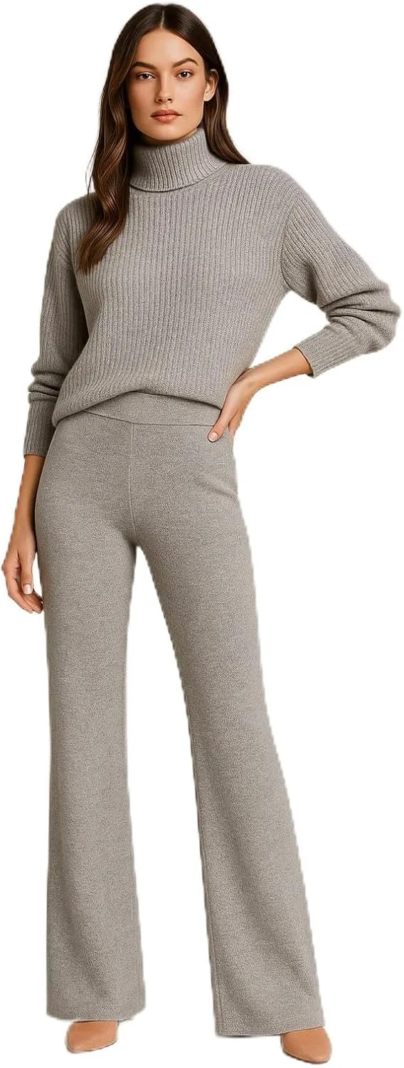 JENNIE LIU Женские брюки 100% кашемир Mid Rise Bootcut с эластичным поясом
JENNIE LIU Женские брюки 100% кашемир Mid Rise Bootcut с эластичным поясом