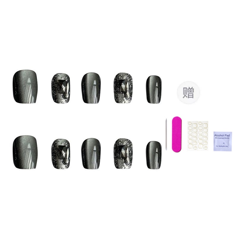 ORANOT Черные готические накладные ногти cat eye с эффектом brightening elegance, премиальные, усиленные, съемные, средняя лесенка, 24mm
ORANOT Черные готические накладные ногти cat eye с эффектом brightening elegance, премиальные, усиленные, съемные, средняя лесенка, 24mm