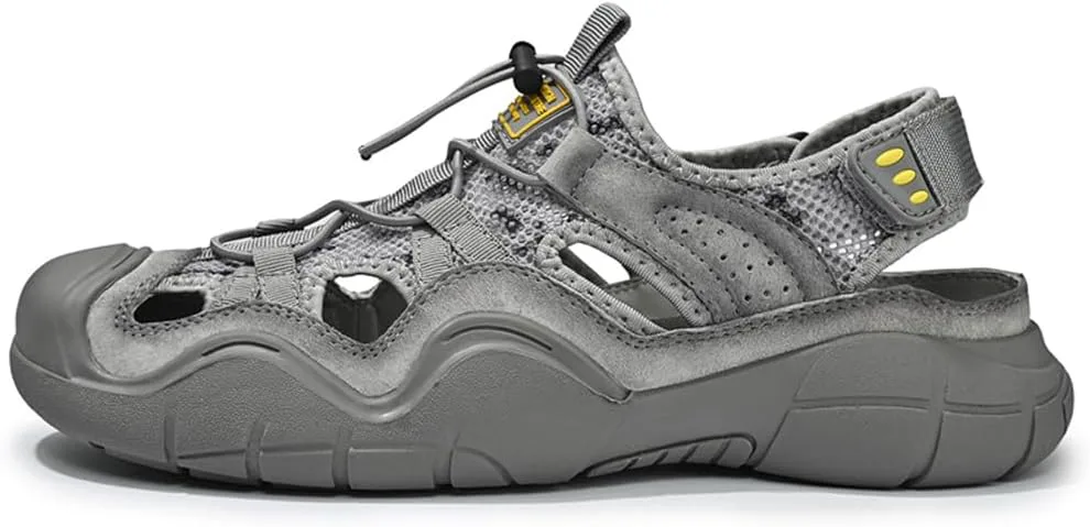 Мужские спортивные сандалии для улицы и походов, с закрытым носком, водонепроницаемые, повседневные, легкие, летние, дышащие, пляжные shoes Abborora, серый
Мужские спортивные сандалии для улицы и походов, с закрытым носком, водонепроницаемые, повседневные, легкие, летние, дышащие, пляжные shoes Abborora, серый