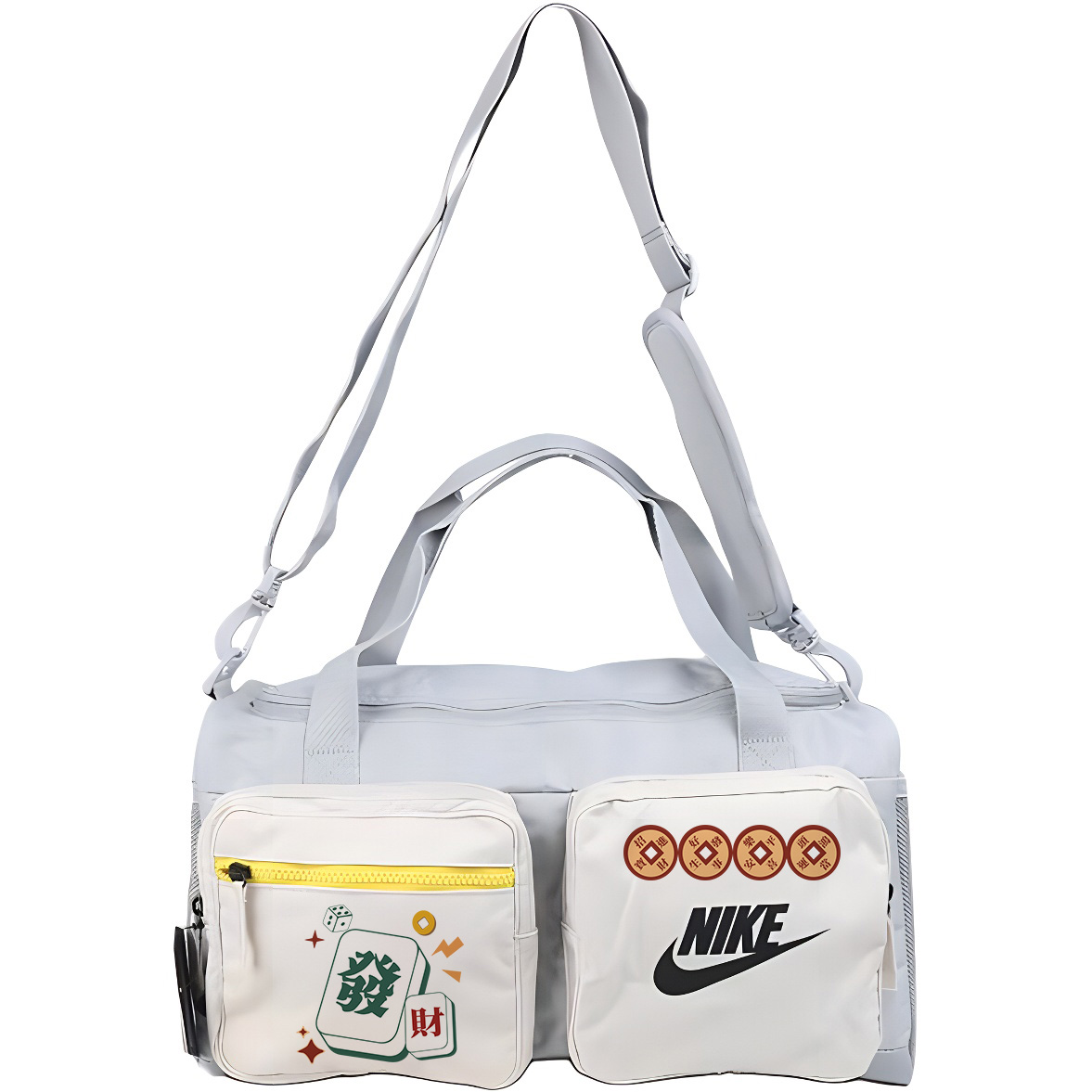 Nike Тканевая дорожная сумка унисекс светло-дымчато-серый, Mahjong
Nike Тканевая дорожная сумка унисекс светло-дымчато-серый, Mahjong