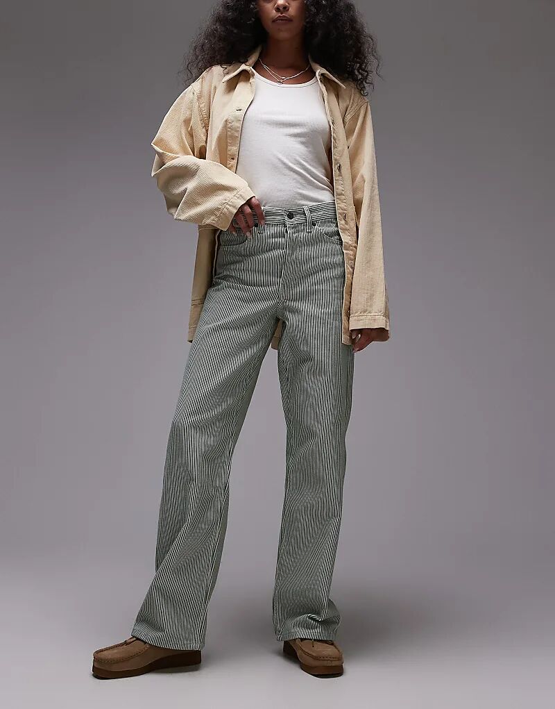 Джинсы свободного кроя прямого покроя со средней посадкой в зеленую полоску Topshop
Джинсы свободного кроя прямого покроя со средней посадкой в зеленую полоску Topshop