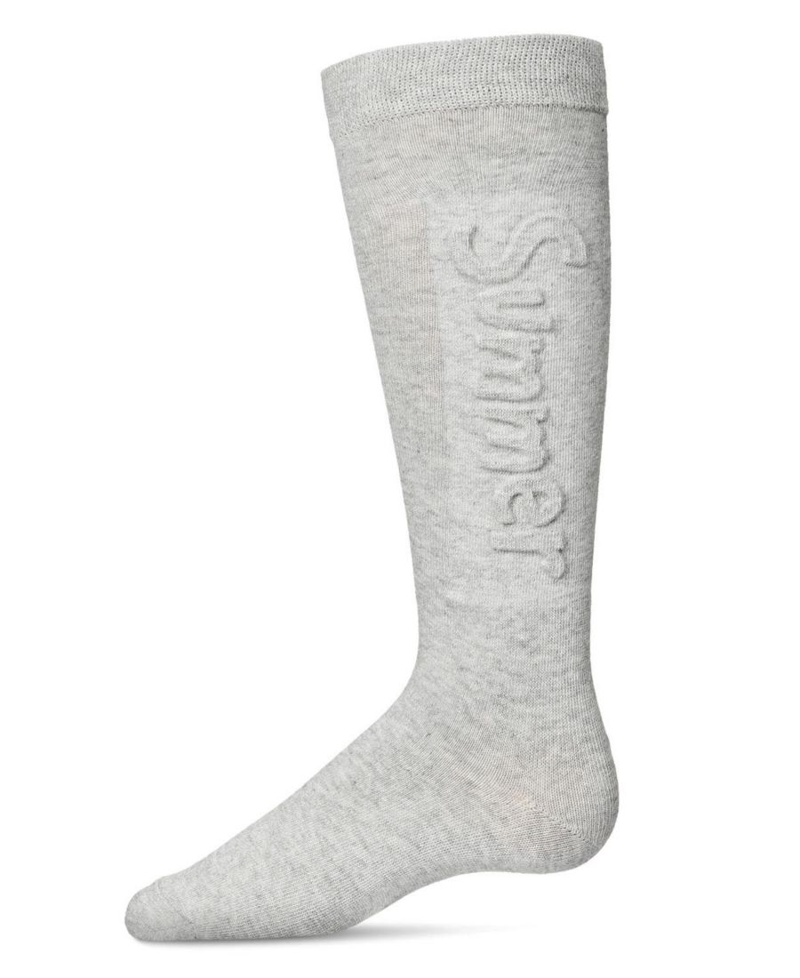 Летние высокие носки с рельефным рисунком для девочек MeMoi, Lt gray heather
Летние высокие носки с рельефным рисунком для девочек MeMoi, Lt gray heather