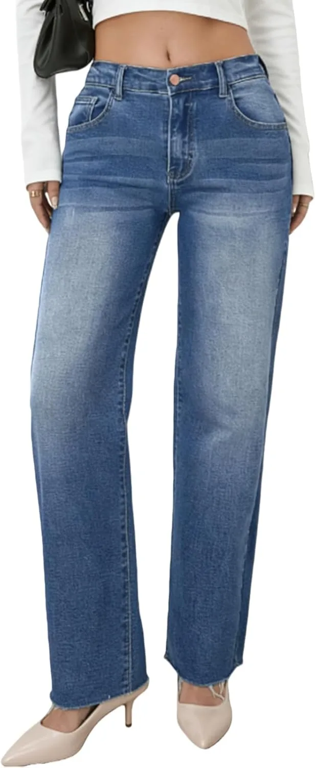 Женские джинсы Wide Leg High Waisted Stretchy Petite-Friendly с рваным краем AIMNEWS
Женские джинсы Wide Leg High Waisted Stretchy Petite-Friendly с рваным краем AIMNEWS