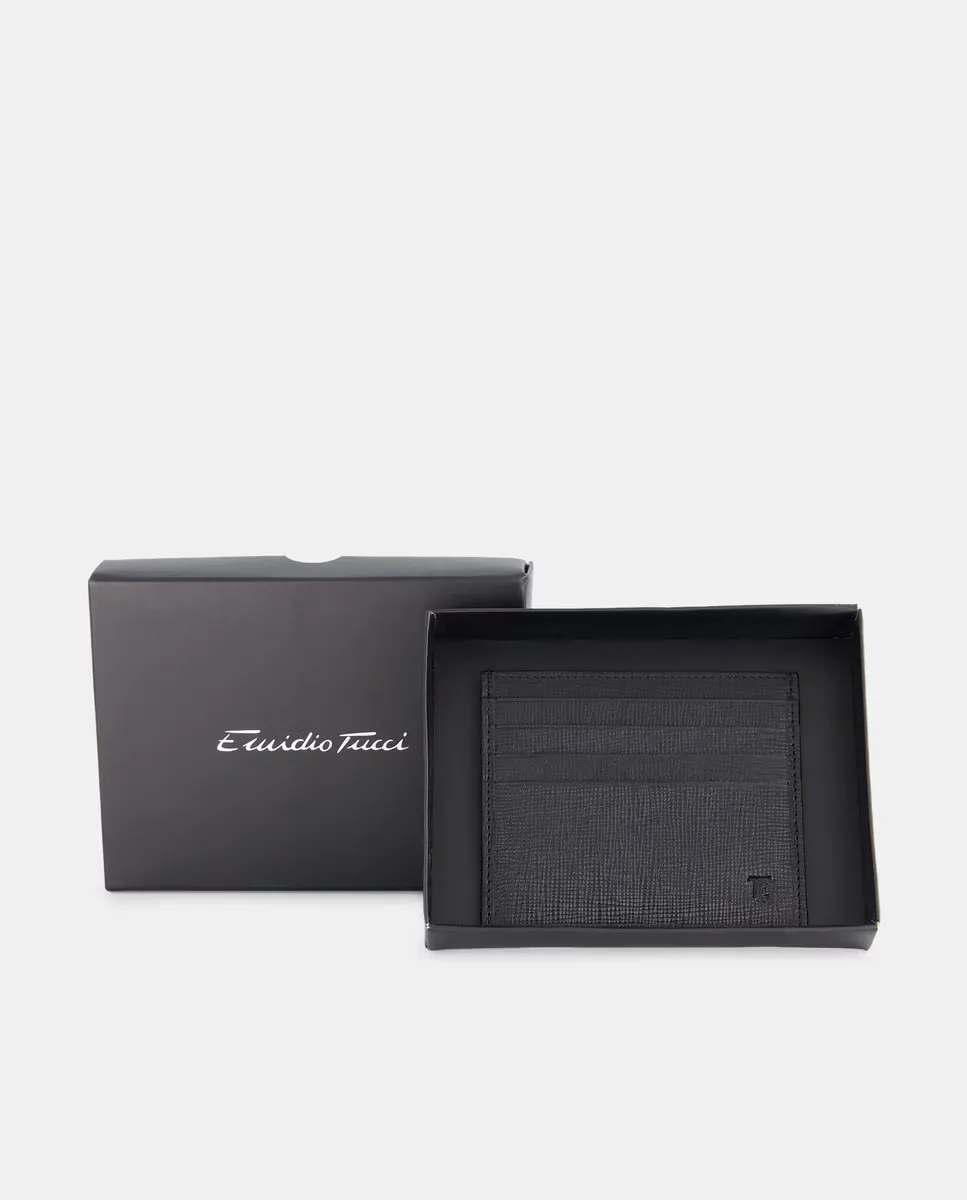 Держатель для карт из кожи Saffiano Emidio Tucci, чёрный
Держатель для карт из кожи Saffiano Emidio Tucci, чёрный