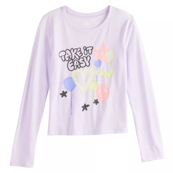 Детская футболка с длинным рукавом и принтом для девочек 6-20 лет в обычном и плюс размерах So, цвет cool graffiti purple
Детская футболка с длинным рукавом и принтом для девочек 6-20 лет в обычном и плюс размерах So, цвет cool graffiti purple
