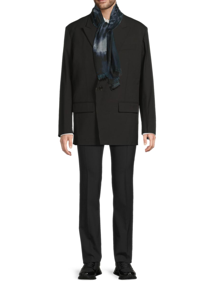 Шарф из кашемира, шелка и шерсти с принтом тай-дай Valentino, индиго
Шарф из кашемира, шелка и шерсти с принтом тай-дай Valentino, индиго