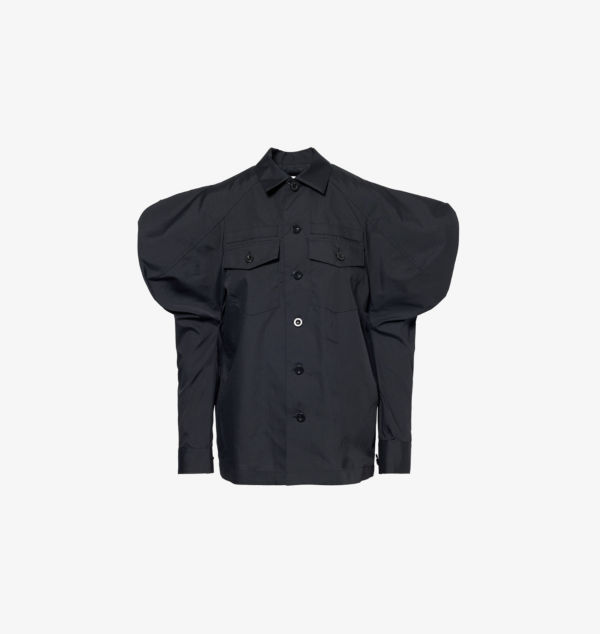 Рубашка прямого кроя из ткани с увеличенными рукавами Sacai, черный
Рубашка прямого кроя из ткани с увеличенными рукавами Sacai, черный