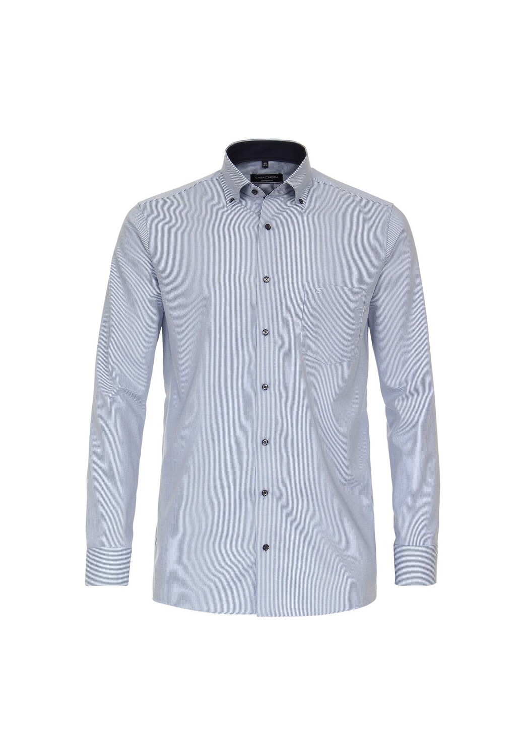 Мужская деловая рубашка в полоску комфортного кроя CASAMODA, темно-синий 
Мужская деловая рубашка в полоску комфортного кроя CASAMODA, темно-синий