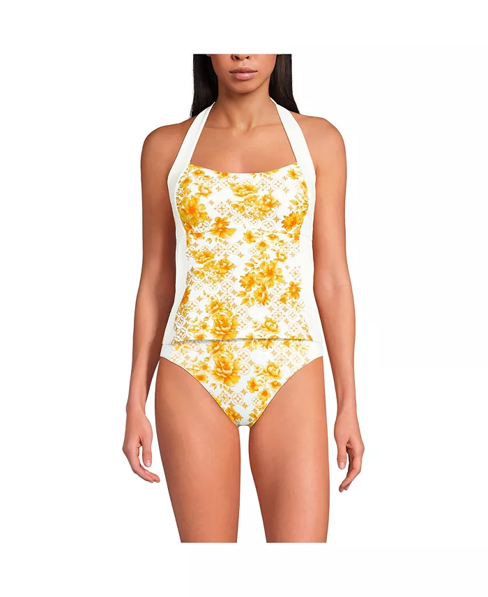 Женский топ-танкини с бретелькой через шею со швом Lands' End, желтый
Женский топ-танкини с бретелькой через шею со швом Lands' End, желтый