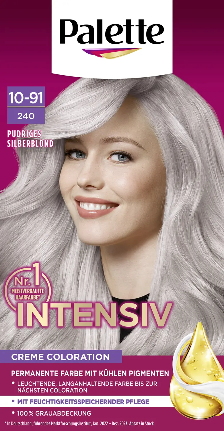 Краска для волос Poly Palette Intensiv Creme Coloration 10-91240 Pudriges Silberblond
Краска для волос Poly Palette Intensiv Creme Coloration 10-91240 Pudriges Silberblond