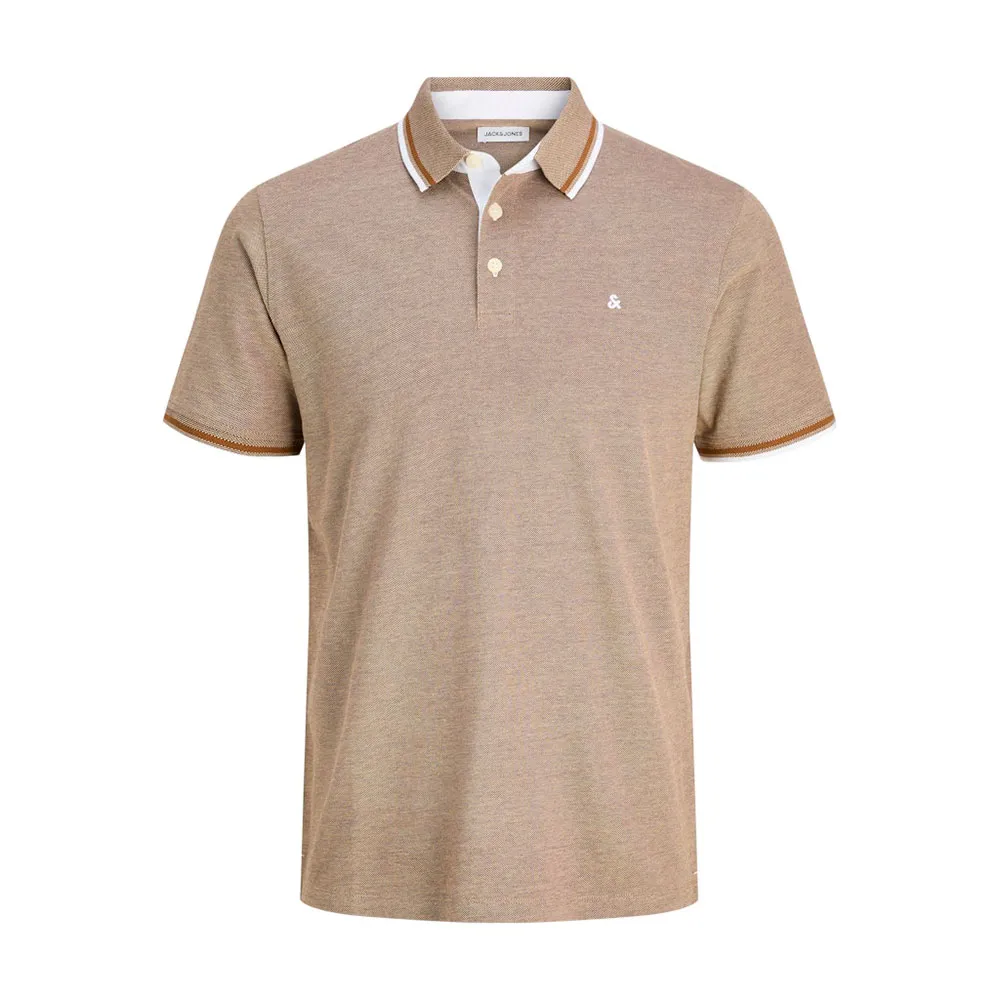 Поло с коротким рукавом Jack & Jones Epaulos, бежевый 
Поло с коротким рукавом Jack & Jones Epaulos, бежевый