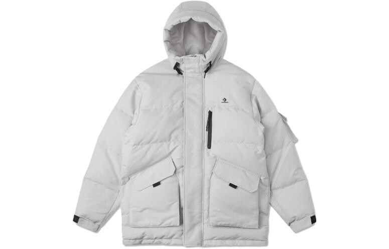 Пуховик мужской белый Converse, белый 
Пуховик мужской белый Converse, белый