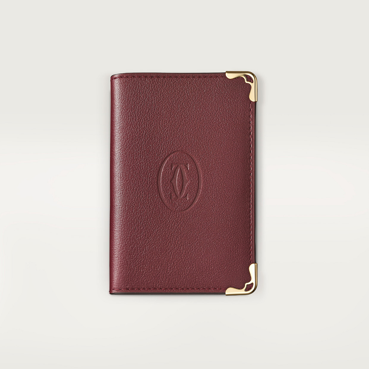 Картхолдер Cartier Porte-cartes 4 cartes de crédit, Must de Cartier, телячья кожа бордового цвета
Картхолдер Cartier Porte-cartes 4 cartes de crédit, Must de Cartier, телячья кожа бордового цвета