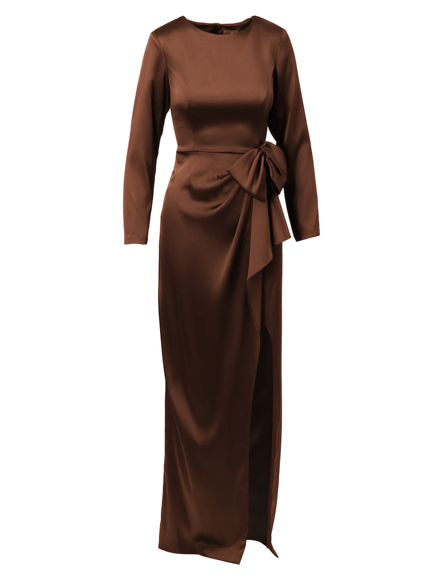 Вечернее платье Adrianna Papell Stretch Satin Ruffle Gown, темно-коричневый
Вечернее платье Adrianna Papell Stretch Satin Ruffle Gown, темно-коричневый