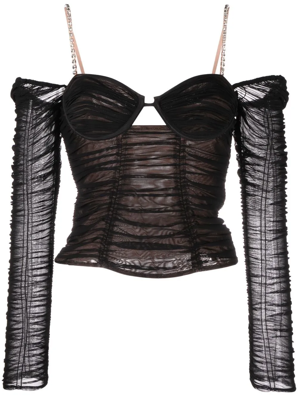 Топ с кристаллами Self-Portrait, черный
Топ с кристаллами Self-Portrait, черный