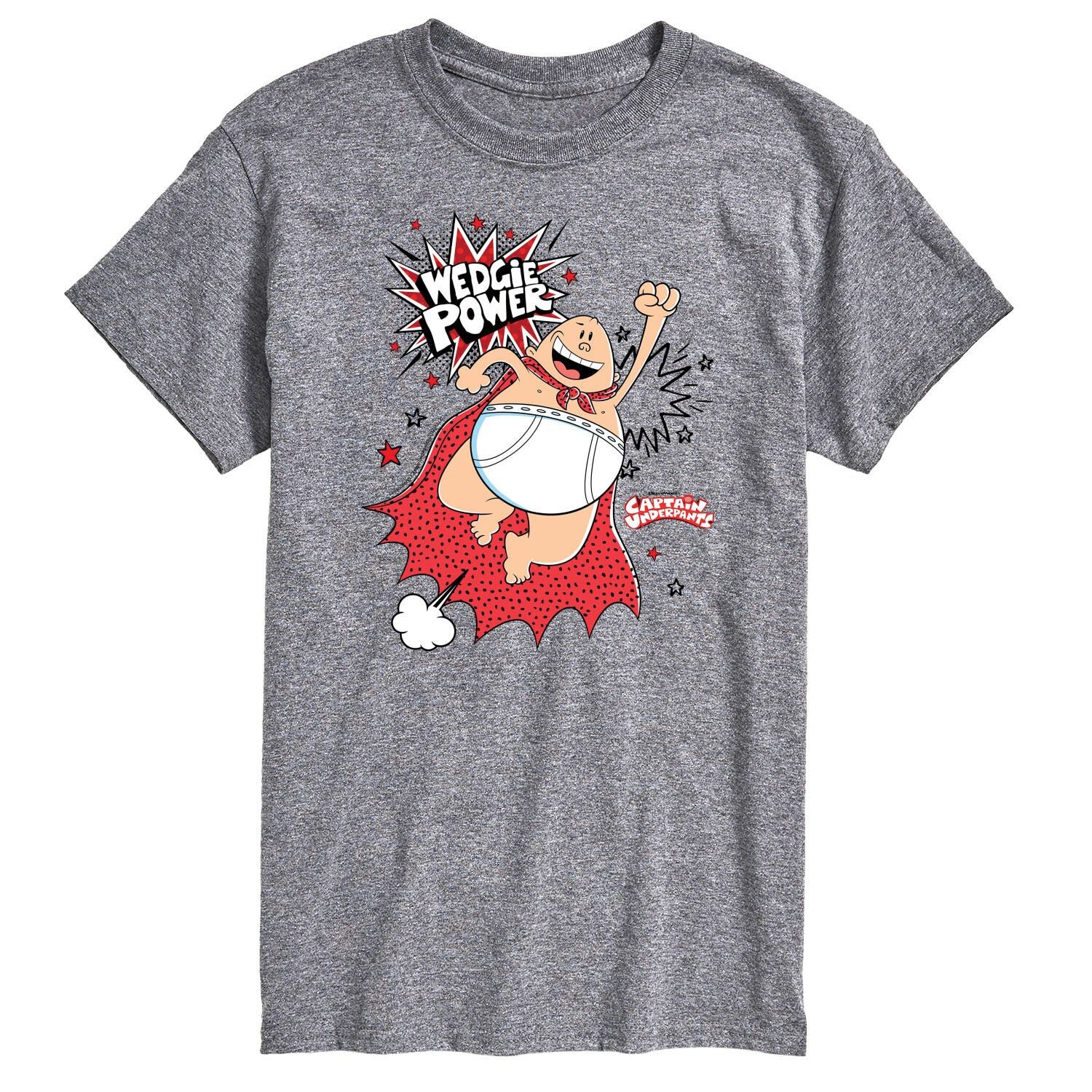Big & Tall Captain Underpants Футболка с рисунком Wedgie Power License, серый
Big & Tall Captain Underpants Футболка с рисунком Wedgie Power License, серый