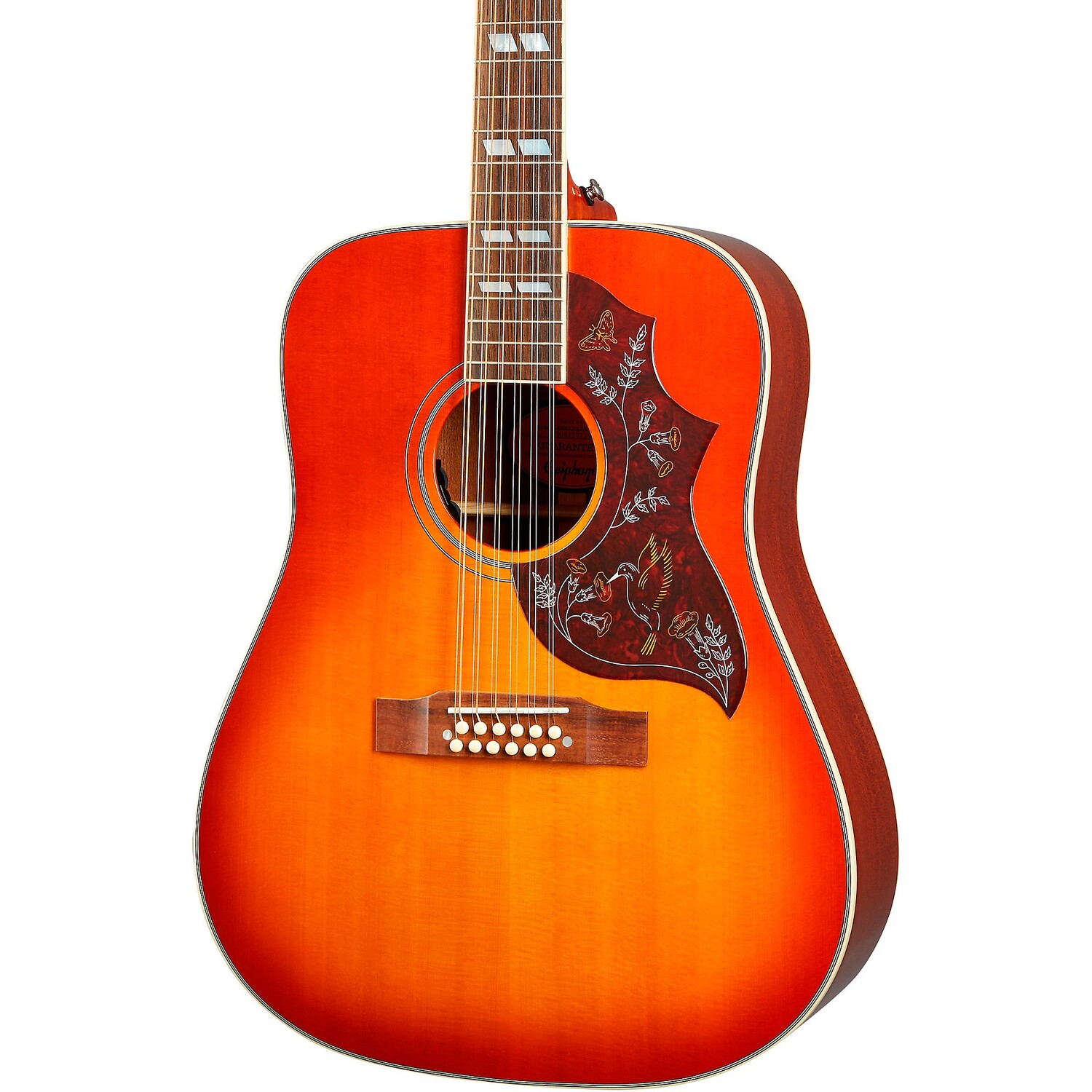 Epiphone, вдохновленный 12-струнной акусто-электрической гитарой Gibson Hummingbird Aged Cherry Sunburst 
Epiphone, вдохновленный 12-струнной акусто-электрической гитарой Gibson Hummingbird Aged Cherry Sunburst