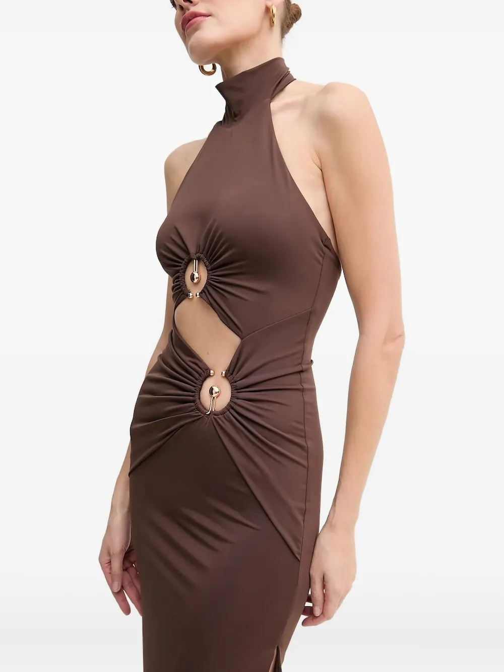 Платье миди с металлическим декором Bardot, коричневый
Платье миди с металлическим декором Bardot, коричневый