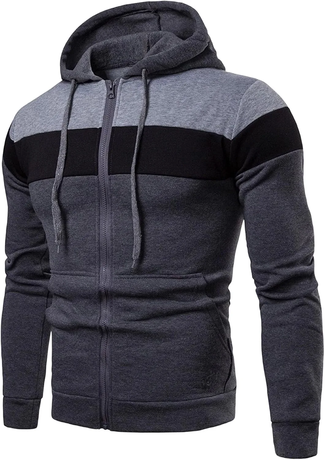 Мужская толстовка с капюшоном на молнии Color Block Slim Fit BESKWJE
Мужская толстовка с капюшоном на молнии Color Block Slim Fit BESKWJE