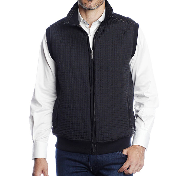 Темно-синий с стеганой передней частью в коричневую клетку Luchiano Visconti, мультиколор 
Темно-синий с стеганой передней частью в коричневую клетку Luchiano Visconti, мультиколор