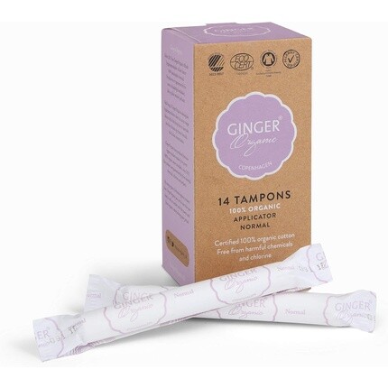 Органические тампоны Ginger Normal с аппликатором Ginger Organic 
Органические тампоны Ginger Normal с аппликатором Ginger Organic