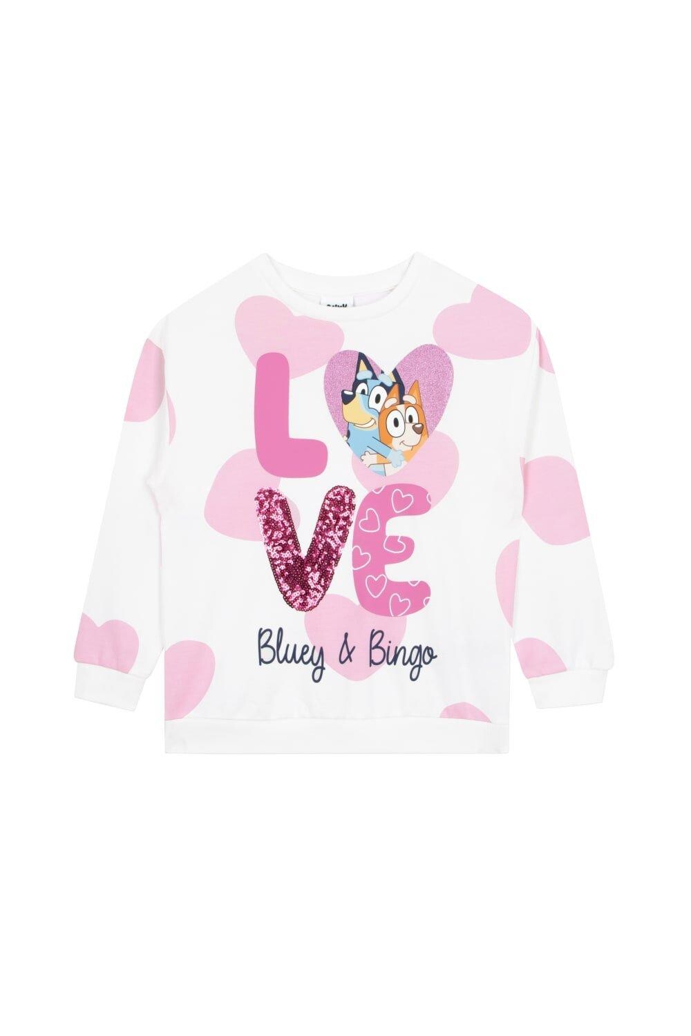 Толстовка Bluey and Bingo Bluey, белый 
Толстовка Bluey and Bingo Bluey, белый