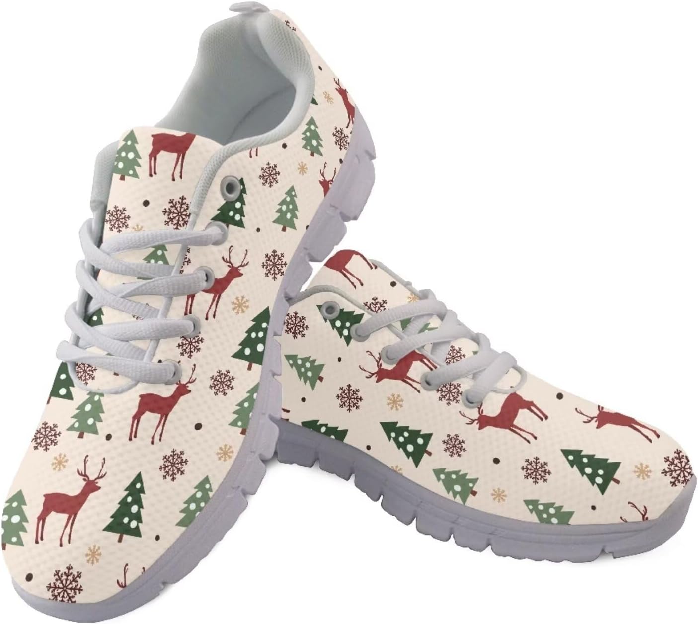 Кроссовки Forchrinse для женщин и мужчин, шнуровка, прогулочные кроссовки, повседневные теннисные туфли, нескользящие сетчатые кроссовки, Christmas Tree Deer
Кроссовки Forchrinse для женщин и мужчин, шнуровка, прогулочные кроссовки, повседневные теннисные туфли, нескользящие сетчатые кроссовки, Christmas Tree Deer