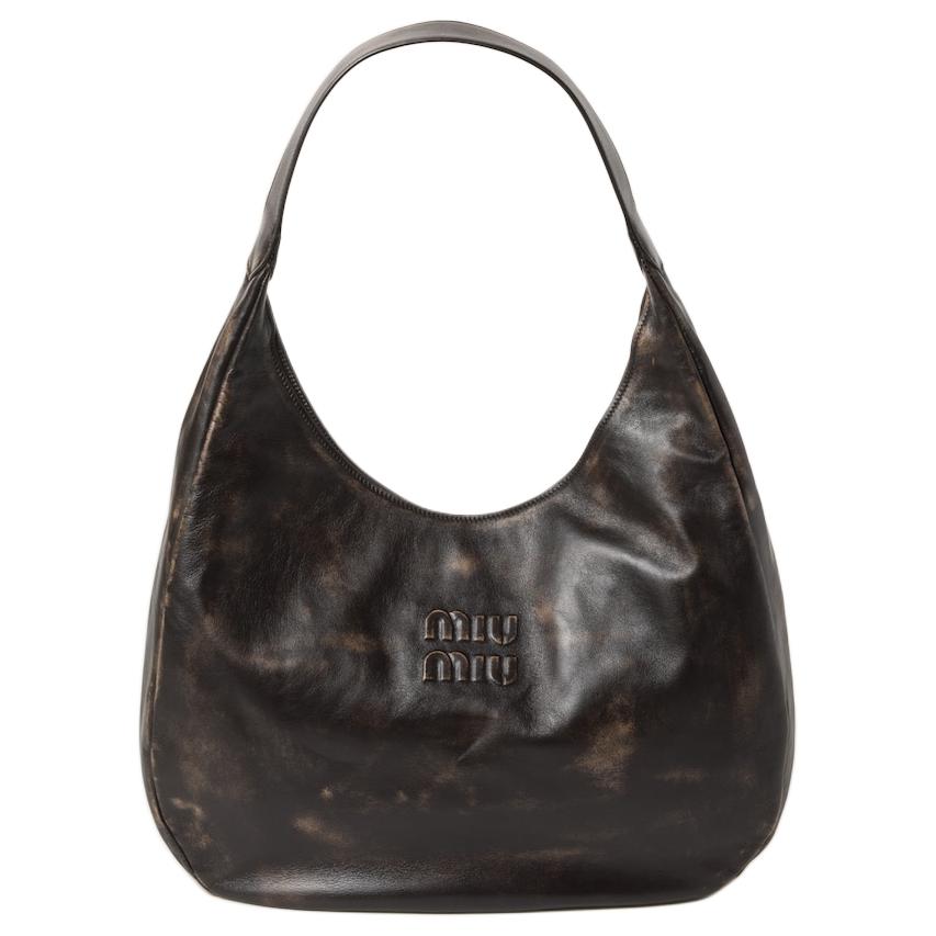 MIU MIU Сумка через плечо из кожи наппа женская кофейная 
MIU MIU Сумка через плечо из кожи наппа женская кофейная