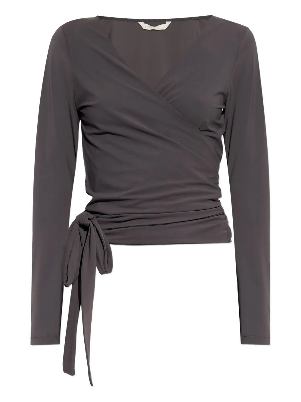 Топ с длинными рукавами и запахом RETHINKIT STUDIOS, серый
Топ с длинными рукавами и запахом RETHINKIT STUDIOS, серый