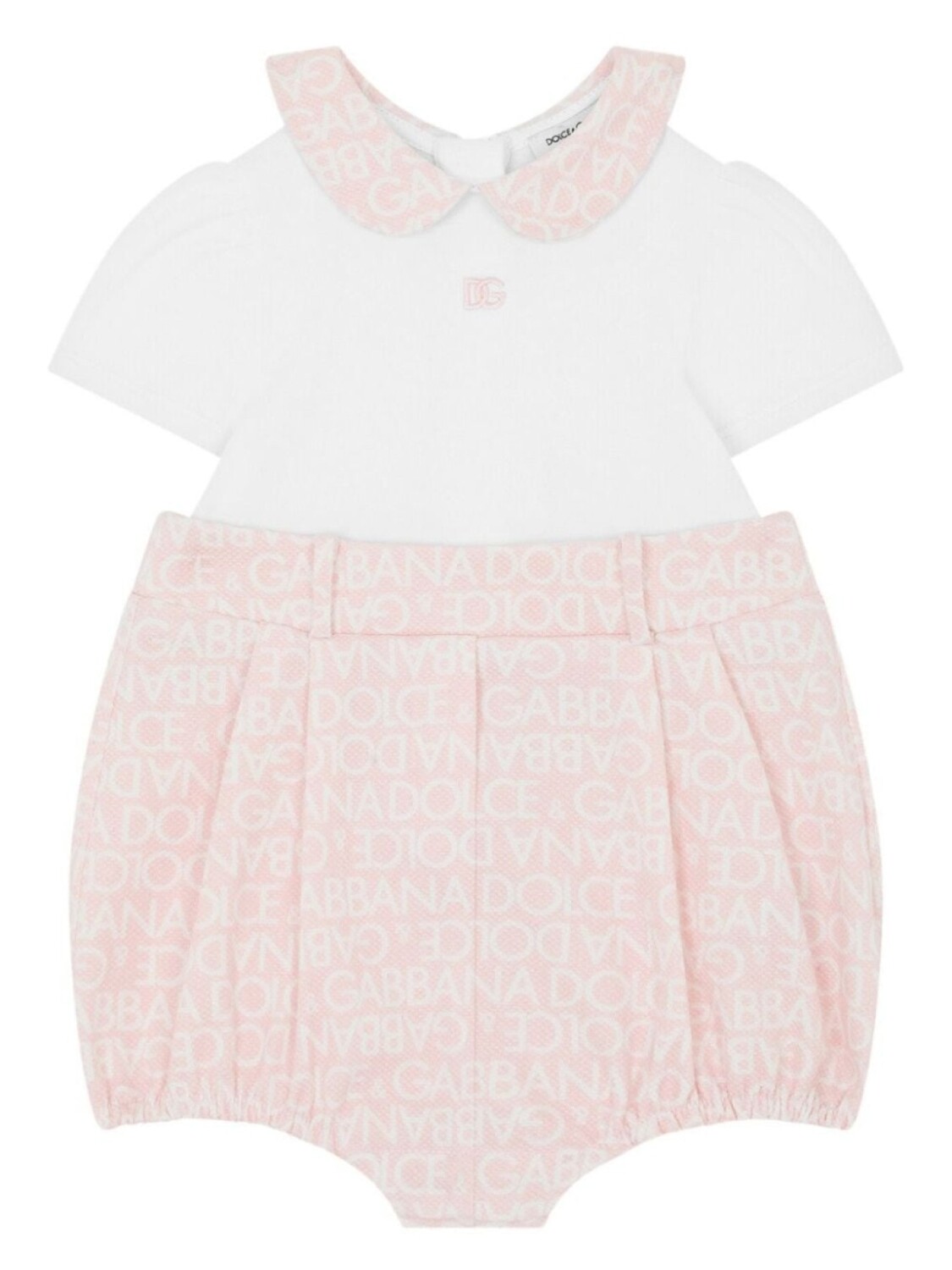 Dolce & Gabbana ромпер с логотипом, белый
Dolce & Gabbana ромпер с логотипом, белый