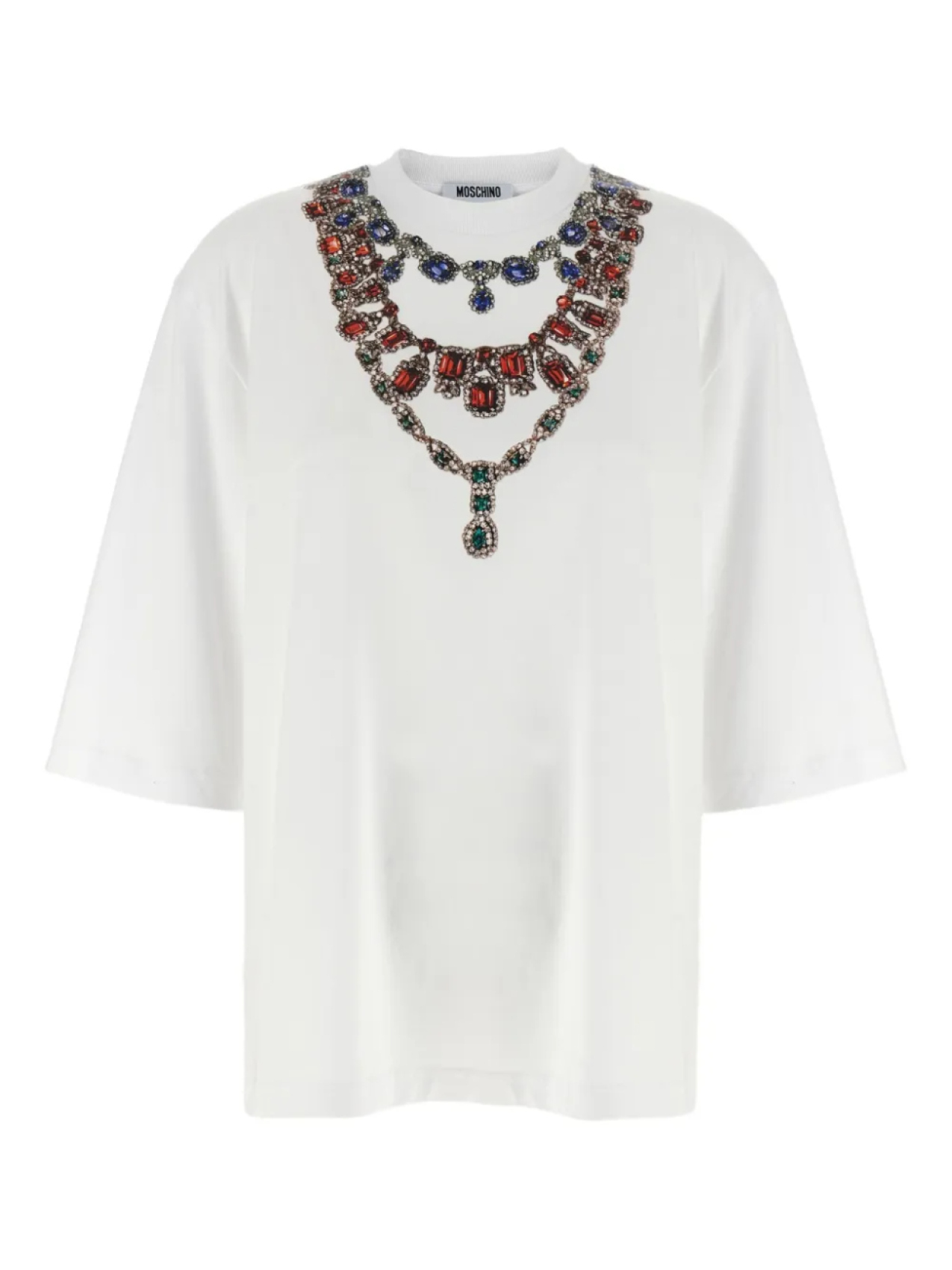 Футболка с принтом драгоценностей Moschino, белый
Футболка с принтом драгоценностей Moschino, белый