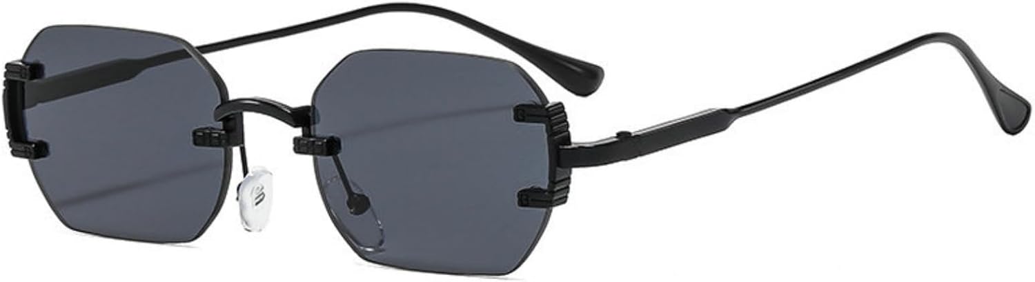 Солнцезащитные очки без оправы, прямоугольные, в винтажном стиле, с металлическими оправами, модные женские солнцезащитные очки с многоугольными линзами, защита от ультрафиолета UV400 helena, C1
Солнцезащитные очки без оправы, прямоугольные, в винтажном стиле, с металлическими оправами, модные женские солнцезащитные очки с многоугольными линзами, защита от ультрафиолета UV400 helena, C1