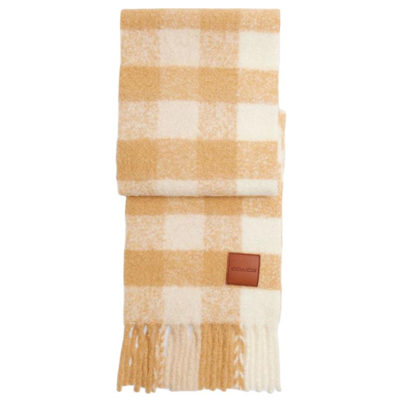 Шарф вязаный из альпаки унисекс меловой белый COACH
Шарф вязаный из альпаки унисекс меловой белый COACH