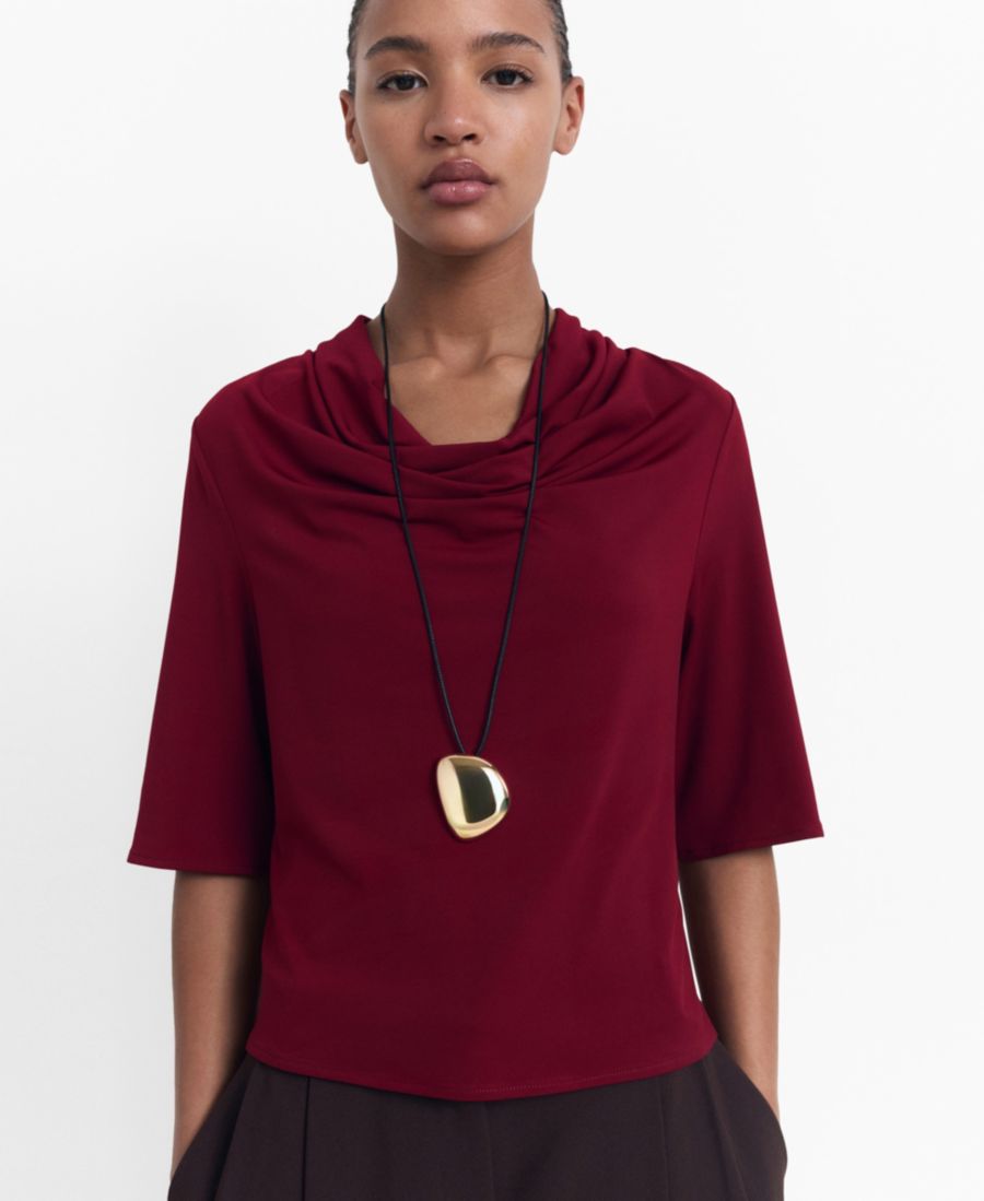 Женский топ с драпированным вырезом MANGO, Burgundy
Женский топ с драпированным вырезом MANGO, Burgundy