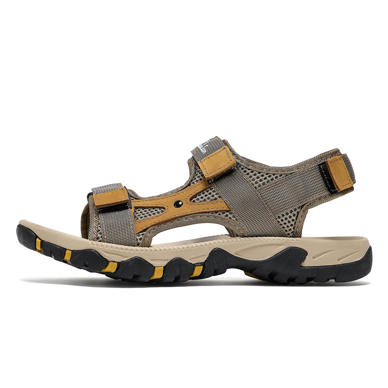 Мягкая подошва, противоскользящая и износостойкая, летние, дышащие, подростковые, мужские пляжные сандалии Mulinsen, Brown 
Мягкая подошва, противоскользящая и износостойкая, летние, дышащие, подростковые, мужские пляжные сандалии Mulinsen, Brown